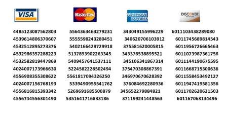 cómo son los números de tarjeta de crédito por franquicia
